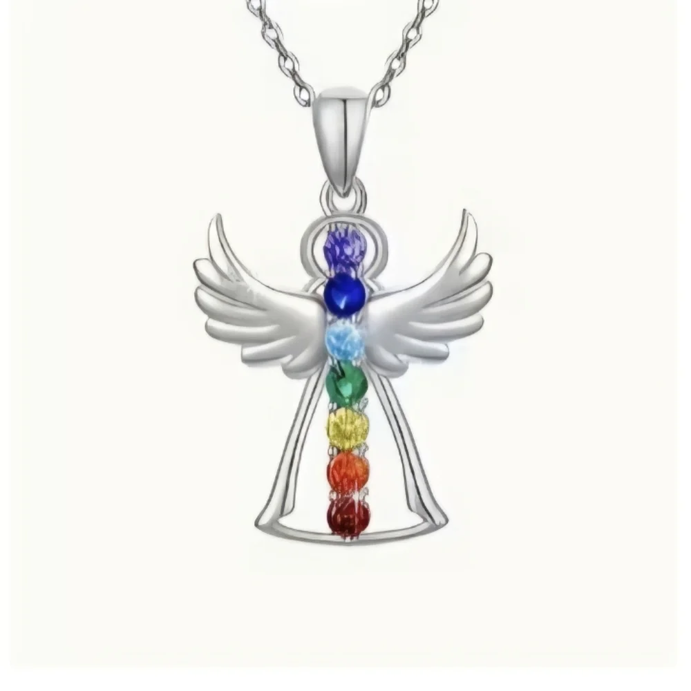 Colorful Angel Pendant Necklace